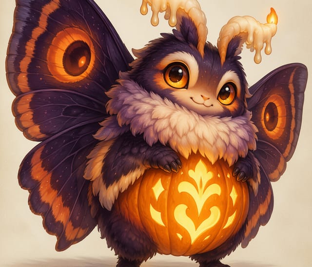 Moth pumpkin MonsterMarket2026 challenge