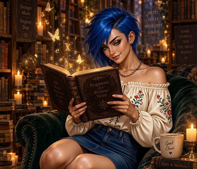 Cipher Thorne spellbound in library