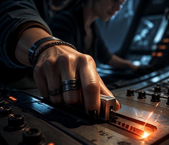 Hand Adjusting Glowing Control Panel