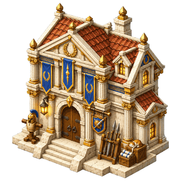 Adventurers' Hall, Ancient Greek theme