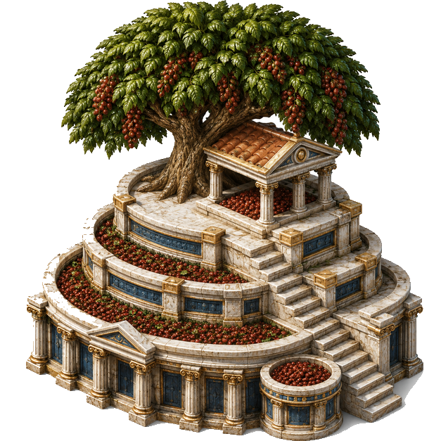 Coffee Grove, Ancient Greek theme
