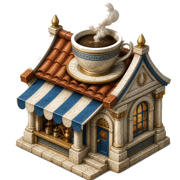Coffee Shop, Ancient Greek theme