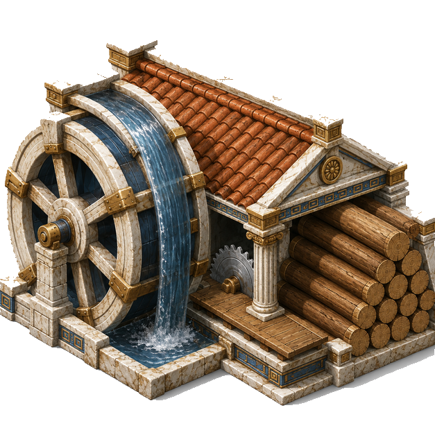 Lumber Yard, Ancient Greek theme