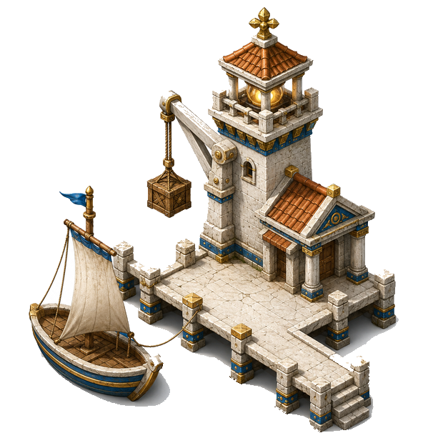 Port, Ancient Greek theme
