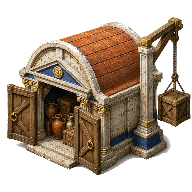 Storehouse, Ancient Greek theme