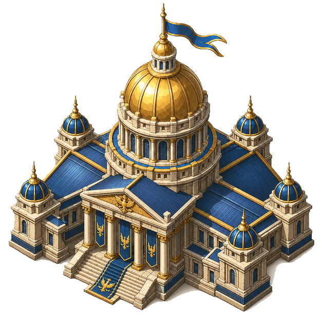 Capitol Building illustration, anime theme