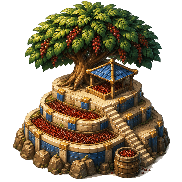 Coffee Grove illustration, anime theme