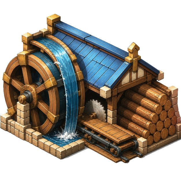 Lumber Yard illustration, anime theme