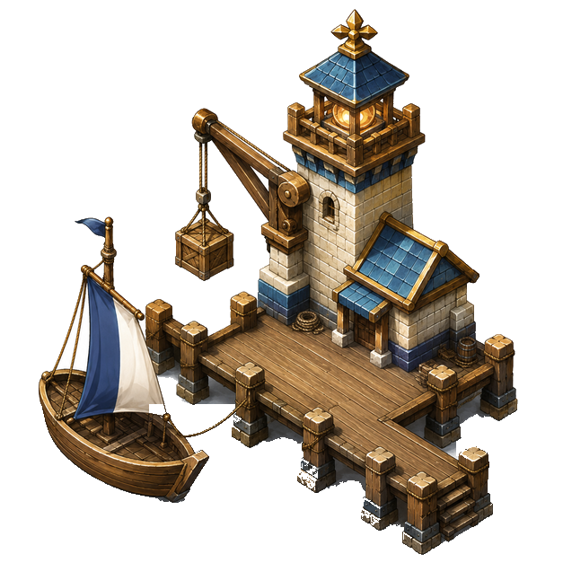Port illustration, anime theme