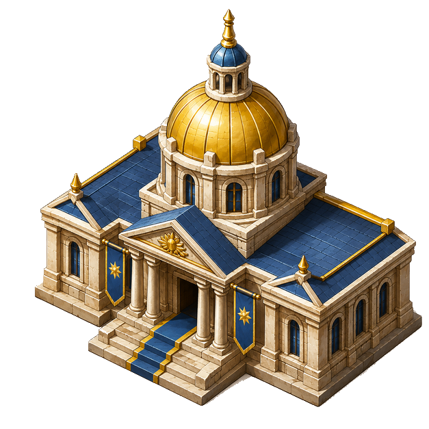 Statehouse illustration, anime theme