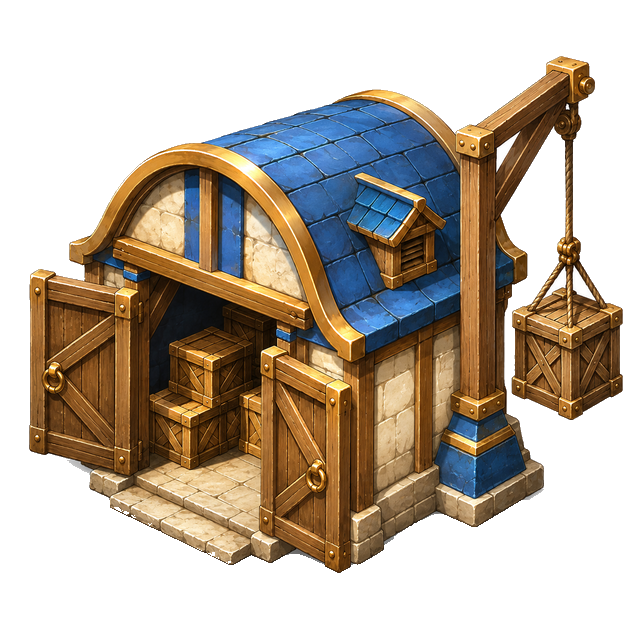 Storehouse illustration, anime theme