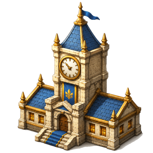 Town Hall illustration, anime theme