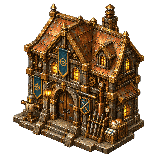 Adventurers' Hall, Steampunk theme
