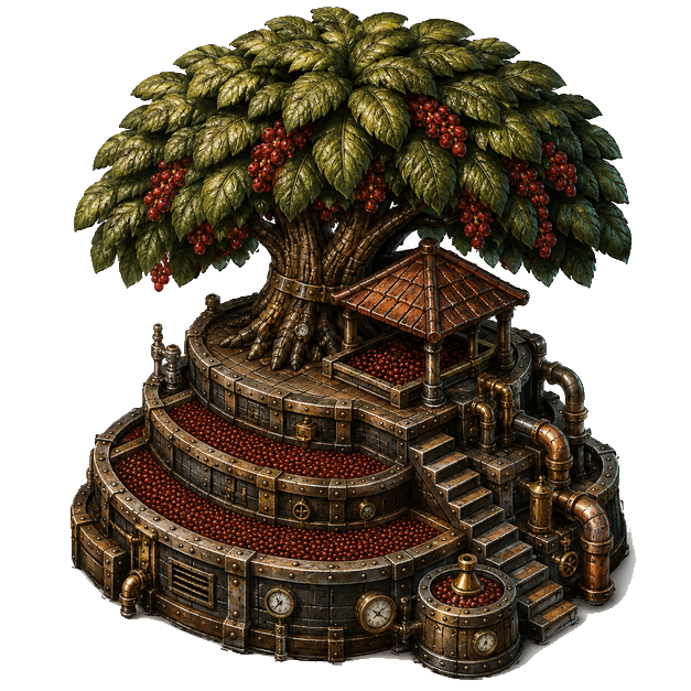 Coffee Grove, Steampunk theme