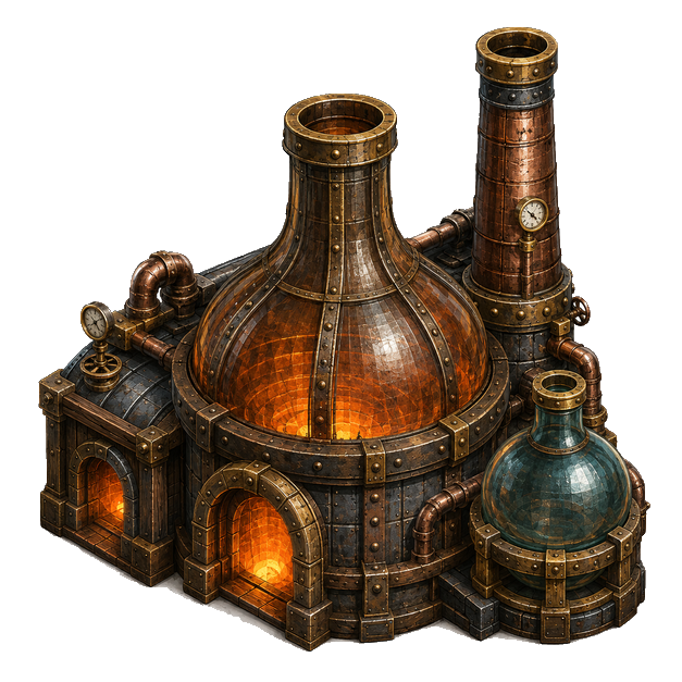 Glassworks, Steampunk theme