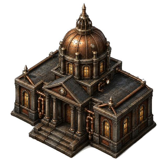 Statehouse, Steampunk theme