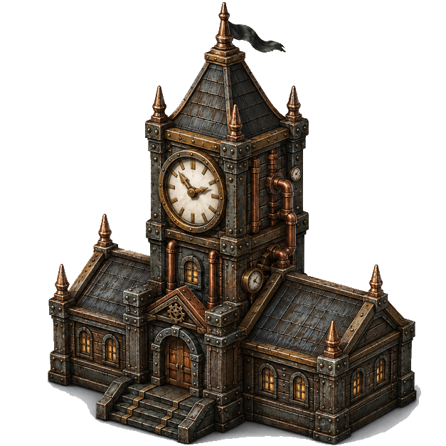 Town Hall, Steampunk theme